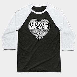 Hvac Mechanic Heart Baseball T-Shirt